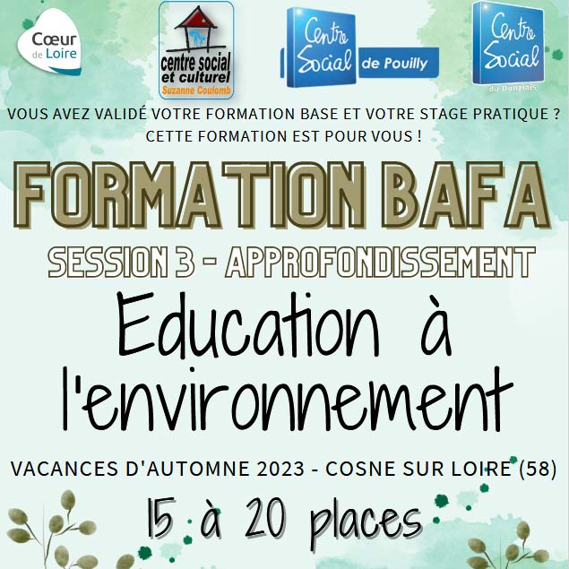 Formation BAFA session 3 approfondissement Education à l