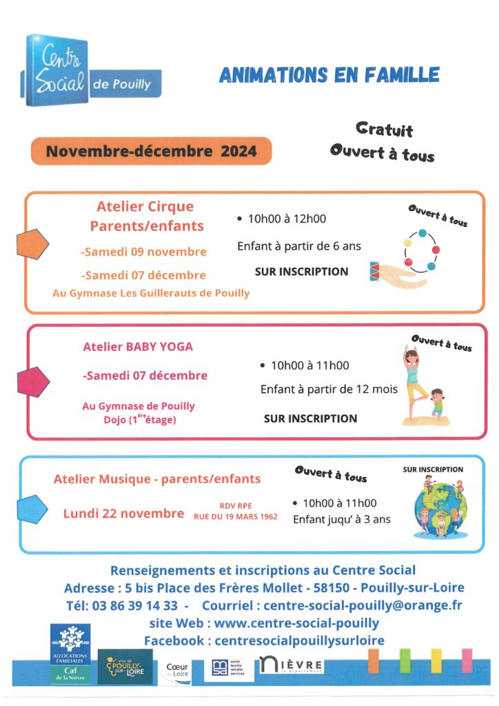 Animations en Famille Novembre-Décembre 2024