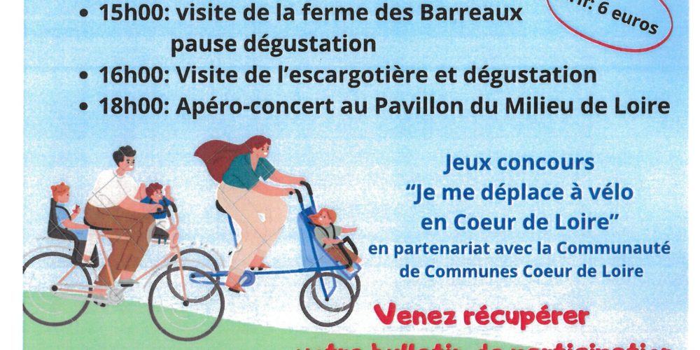 Samedi 25 mai : sortie vélo en famille