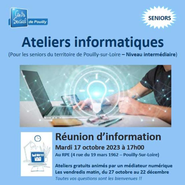 Seniors : ateliers informatiques