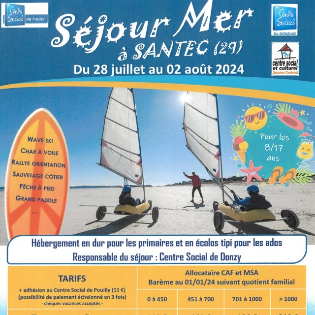 Séjour mer à Santec du 28 juillet au 2 aout