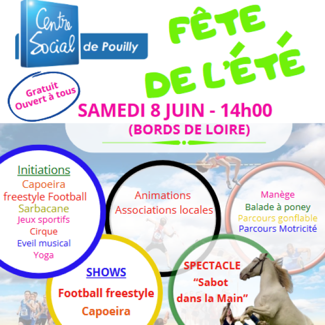 Fête de l&rsquo;été samedi 8 juin à 14h bords de Loire