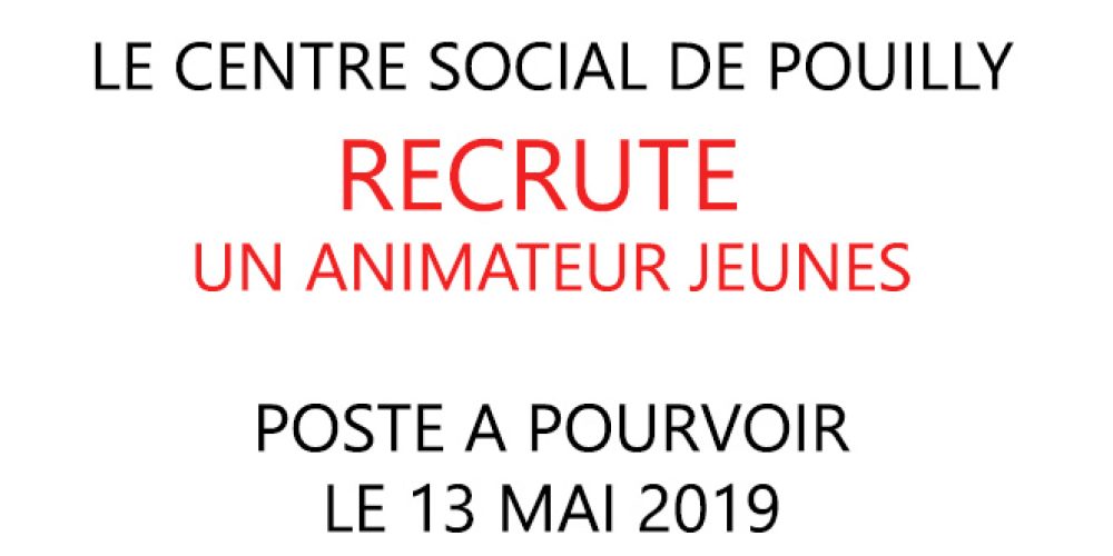 Offre d’emploi : animateur jeunes