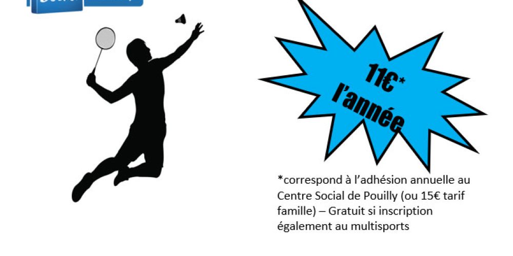 Badminton adultes les lundis à partir du 12 septembre