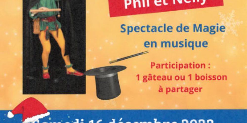 Spectacle de Magie en musique : Phil et Nelly le 16 décembre à 16h