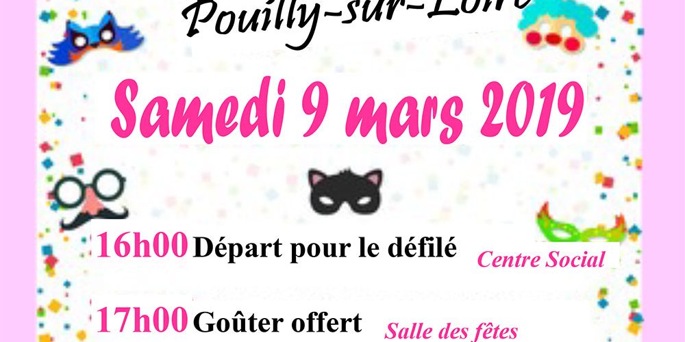 Carnaval du Centre Social le 9 mars à 16h