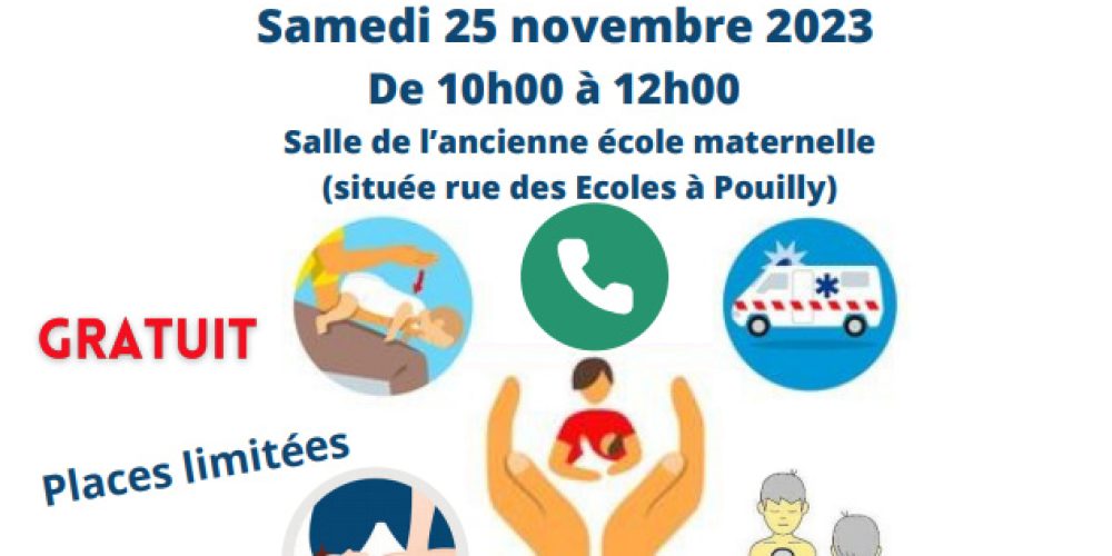 Gestes qui sauvent le samedi 25 novembre 2023