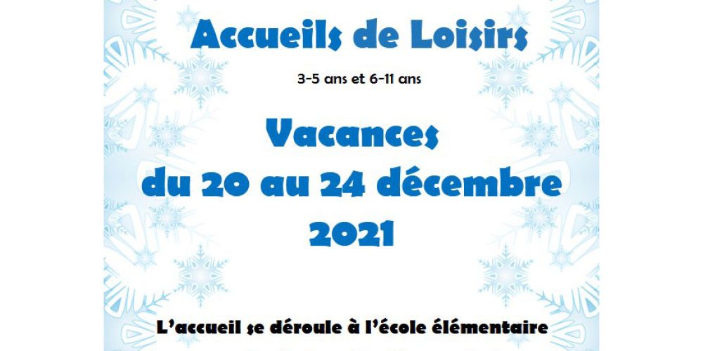 Programme vacances de noël 2021